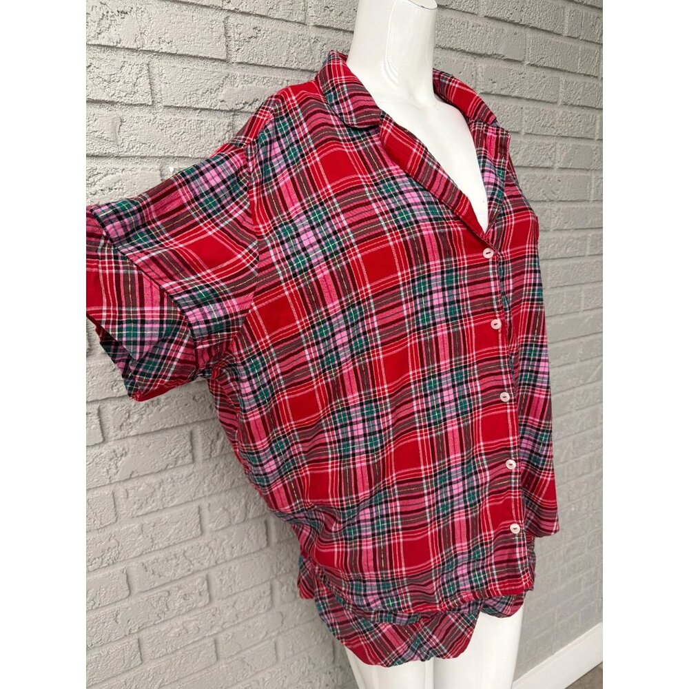 Victoria’s Secret Red Plaid Pajamas Set Sleepwear Size XXL - Picture 2 of 11